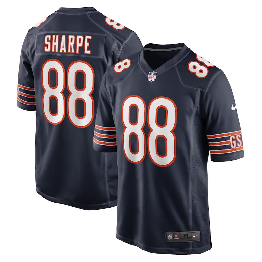 Men Chicago Bears #88 Tajae Sharpe Nike Navy Game Player NFL Jersey